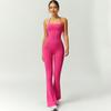 Pantalones de Yoga Europeos y Americanos Transfronterizos de Alta Elasticidad de una Sola Pieza con Espalda Hermosa, Sin Costuras, Sensación de Piel Desnuda, Secado Rápido, Cintura Moldeadora, Ajustados, Ropa Deportiva de una Sola Pieza para Fitness