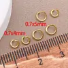 Chapado en Cobre con Oro Real de 18K, Anillo Abierto de 4/5mm, Llavero Hecho a Mano, Collar, Pulsera, Accesorios de Joyería, Materiales Básicos