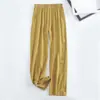 Leggings de Algodón y Seda para Mujer de Verano + Pantalones Casuales Rectos para Casa, Delgados, Sueltos, de Corte, Modernos y Versátiles