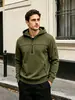 Sudadera con capucha para hombre de otoño e invierno transfronteriza, jersey de media cremallera con múltiples bolsillos, sudadera con capucha informal para hombre, talla europea