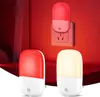 Luz de Noche Enchufable con Regulación Continua y Enchufe Plegable, Lámpara LED Controlada por Luz, Lámpara de Terapia de Luz Roja de 670nm
