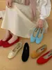 Zapatos Planos para Mujer sin Cordones con Lazo y Boca Baja, Novedad Primavera 2026 Estilo Francés para la Noche con Suela Gruesa Zapatos de Ballet