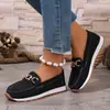 Nuevos Zapatos de Mujer Otoño 2026 Mocasines de Suela Gruesa Suela Suave Parte Superior Suave Zapatos de Madre Cómodos Transpirables Slip-on Zapatos de Mujer