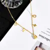 Acero de Titanio Alta Calidad Cierre Clásico Collar de Cuatro Hojas Estilo Ins Simple Versátil Joyería para Mujer Estilo Bosque Versión Coreana