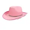 Chapéu de Cowboy Branco Diamante Estrela de Cinco Pontas Dick Cowboy Estrela de Cinco Pontas Chapéu de Diamante Chapéu de Feltro Jeans Ocidental