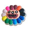 Hebilla para zapatos de la serie de flores de arcoíris fluorescentes, fiesta navideña, plástico PVC, gota, flor para zapatos, transfronterizo, superventas, zapatos con agujeros di