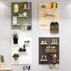 Set de Tablero Perforado de Madera Maciza como Estante de Almacenamiento de Pared para la Entrada del Hogar, Estante de Almacenamiento de Partición de Estudio de Madera, Tablero Colgante, Estante de Exhibición