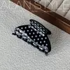 Pinza de garra de acetato estilo coreano Alan, tamaño mediano clásico, para peinados semi-recogidos, accesorio para el cabello tipo pinza de tiburón elegante y exquisito para la parte trasera de la cabeza