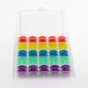 Juego de cajas de bobinas multiespecificación: bobina transparente de color, bobina metálica con hilo, bobina individual de 20 y 36 pulgadas.