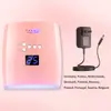 Lámpara de Uñas S10 Carga Inalámbrica Lámpara de Terapia de Luz 66W LED Recargable Sensor Inteligente Lámpara de Secado Recargable Inalámbrica
