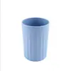 Taza de Paja de Trigo Taza para Enjuague Bucal Taza para Cepillo de Dientes Taza para Beber 300ml Taza de Café Taza Rayada Taza para Bebidas Plástico