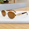 Óculos de Sol Metálicos Ovais Estilo Retro Old Money Europeu e Americano, Óculos de Sol Estilo de Rua Fashionáveis e Elegantes Franceses, Proteção UV para Mulheres