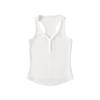 Top Exterior Ajustado Elástico Trendy Personalizado para Mujer Verano 2025 Camisola Versátil con Botones Cuello en V Forma I Venta al por Mayor