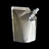 Bolsa de papel de aluminio puro bolsa de papel de aluminio autosoportada con boquilla de succión grado alimenticio bolsa de boquilla de succión de papel de aluminio boca oblicua bolsa portátil para envasado de salsa sopa