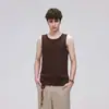 Verano Nuevo de Moda Chaleco Holgado de Moda Estilo Americano para Hombre Casual Retro Marca de Moda Color Sólido Top Diario