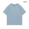 Nueva camiseta de algodón con hombros descubiertos, manga corta y cuello redondo, camiseta publicitaria, ropa de clase, logotipo impreso, distribuidor transfronterizo de productos en vivo.