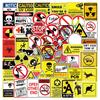 Adesivos de Graffiti de Aviso Transfronteiriço 50 Mala de Computador Adesivos Decorativos à Prova d'Água Adesivos de Manual DIY para Crianças