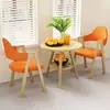 Mesa de chá e cadeiras para varanda, mesa e cadeiras simples para sala de jantar em casa, mesa redonda pequena de camada dupla, conjunto de mesa e cadeiras de lazer para loja de milk tea, mesa e cadeiras para reunião