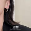 Europa y Estados Unidos viento frío raya geométrica redonda metal pendientes moda mujer simple temperamento pendientes fabricantes pendientes al por mayor