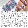 Adesivos de Unha Artística Transfronteiriços Dia dos Namorados 3D Desenho Animado Amor Coração Vermelho Letra Design de Desenho Animado Adesivo Decorativo para Unhas