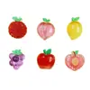 Novo Estilo Transfronteiriço Frutas Pêssego Maçã Morango Acessórios de Resina Transparente Furos para Calçados Fivela Patch Acessórios de Atacado Decoração