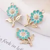 Aleación Pegamento Flor Joyería Accesorios Europeos y Americanos Nicho Margarita Collar Colgante Pendientes DIY Bolsa Colgante Pequeño