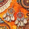 Aretes de Estilo Exótico de Venta Caliente Retro Literario Clásico Dignificado Ganchos para la Oreja Versátil Hueco Moda Borla Colgantes
