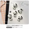 Joias para Unhas Gatinho Preto e Branco Desenho Animado Fofo Estéreo Hello Kitty Doce Cool Unhas Usáveis DIY Decorativas Pequenos Diamantes