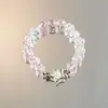 Pulseras Rosas y Moradas Estilo Hada Dulce Súper Valor al por Mayor Más Vendidas, Pulseras de Amistad Estilo Girly de Lujo Ligero, Regalo para Puestos