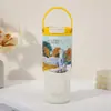 Taza térmica personalizada con popote y revestimiento de cerámica, taza grande para coche para mantener las bebidas frías, taza portátil para hielo para exteriores