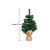 Árbol Mini Artificial Navideño Transfronterizo Nuevo Producto con Base de Arpillera, Decoración Navideña para Escaparate de Centro Comercial y Mesa