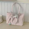 Bolsa tote grande de poá de alta costura coreana para mulheres, nova bolsa de ombro casual versátil primavera/verão 2026, bolsa de axila