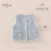 MsPualaOtoño nueva colección: Ropa infantil de Clase A para bebés y niños pequeños, con una camiseta a rayas sin mangas con un lazo para niñas.