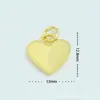 Ventas Directas de Fábrica, Venta al por Mayor de Artículos en Stock, Chapado en Oro Real Microincrustado de Cobre 18K, Colgante en Forma de Corazón Chapado en Oro