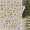 Lindas Pegatinas para Uñas con Relieve de Patito Amarillo, Patitos Blancos Infantiles y Adorables en 3D, Pegatinas para Uñas DIY Modelo Yl