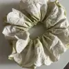 Estilo Coreano Qingti Doble Encaje Anillo para el Cabello Intestino Grueso para Mujer Sentido de Alta Calidad Bola en la Cabeza Cuerda para Atar el Cabello Estilo Perezoso Hermosa Cabeza