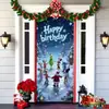 Popular Transfronteiriço Monstro Peludo Verde Grinch Pendurado Capa de Porta Pano de Fundo Decoração de Porta de Casa Pano Pendurado para Atmosfera Festiva Pendurado