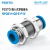 Conectores rápidos FESTO NPQE-D-Q8-E-P10 conectores de tubulação industrial originais genuínos em estoque entrega rápida