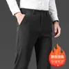 Calça de Veludo Cotelê Outono Calças Casuais Masculinas Negócios Retas Largas 2025 Outono Calças de Terno de Veludo Cotelê Engrossadas