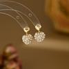 Aretes de Perlas Francesas Retro con Aguja de Plata S925 para Mujer Diseño Nicho y Estilo de Comunicación Amor Joyería para la Oreja Aretes Exquisitos
