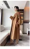15 Cachemira + 85 Lana Peso Pesado Color Camel Doble Cara Ropa de Abrigo de Cachemira 2025 Nueva Solapa Larga Ropa de Abrigo