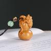 Palo de Rosa Rana Dorada Calabaza Cadena para Teléfono Móvil Colgante para Coche Talla en Madera Artesanías Estilo Antiguo Llavero Joyería