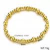 Moda Europea y Americana Pulsera de Bolas Redondas Chapada en Oro de 18 Quilates Comercio Exterior Pulsera de Acero Inoxidable Light Luxury Neckbar