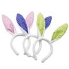 Tiara de cabelo direto da fábrica adereços de feriado lantejoulas orelha de coelho de pelúcia aro de cabeça atacado micro-negócios escanear código para enviar para enviar presentes