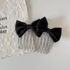 Pinza Peine para el Cabello con Lazo Dulce Coreano para Niñas, Organizador de Flequillo y Cabello Suelto, Lindo Pinza Peine para el Cabello