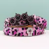 Cinto de Couro com Fivela Original Garra de Tigre e Strass, Estendido e Alargado, Cinto Embutido para Mulheres, em Estoque, Estilo Punk Europeu e Americano