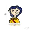 Halloween Transfronterizo Popular Fantasma Animado Mamá Caroline Dibujo Animado Broche Colgante de Llave de Metal Pulsera de Libélula