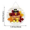 Letrero de Madera de Pavo Feliz para Acción de Gracias de Venta Caliente Transfronteriza, Decoración Colgante, Accesorios para Atmósfera Festiva, Decoración de Pared para Interiores y Exteriores