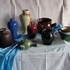 Pintura Natureza Morta Esboço de Natureza Morta Pote de Cerâmica Natureza Morta Conjunto de 10 Peças Esboço com Guache Materiais de Arte