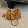 Bolso de mujer estilo vintage, color liso simple, gran capacidad, bolsa de mano versátil, moderno y a la moda, adecuado para ir al trabajo y salir, bolso de hombro para mujer